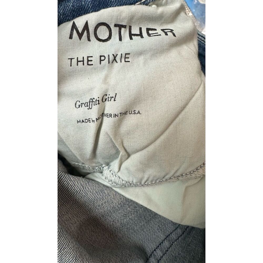 609.  MOTHER Skinny Jeans Size 27 Multicolor Distressed Button Fly - Picture 7 of 7